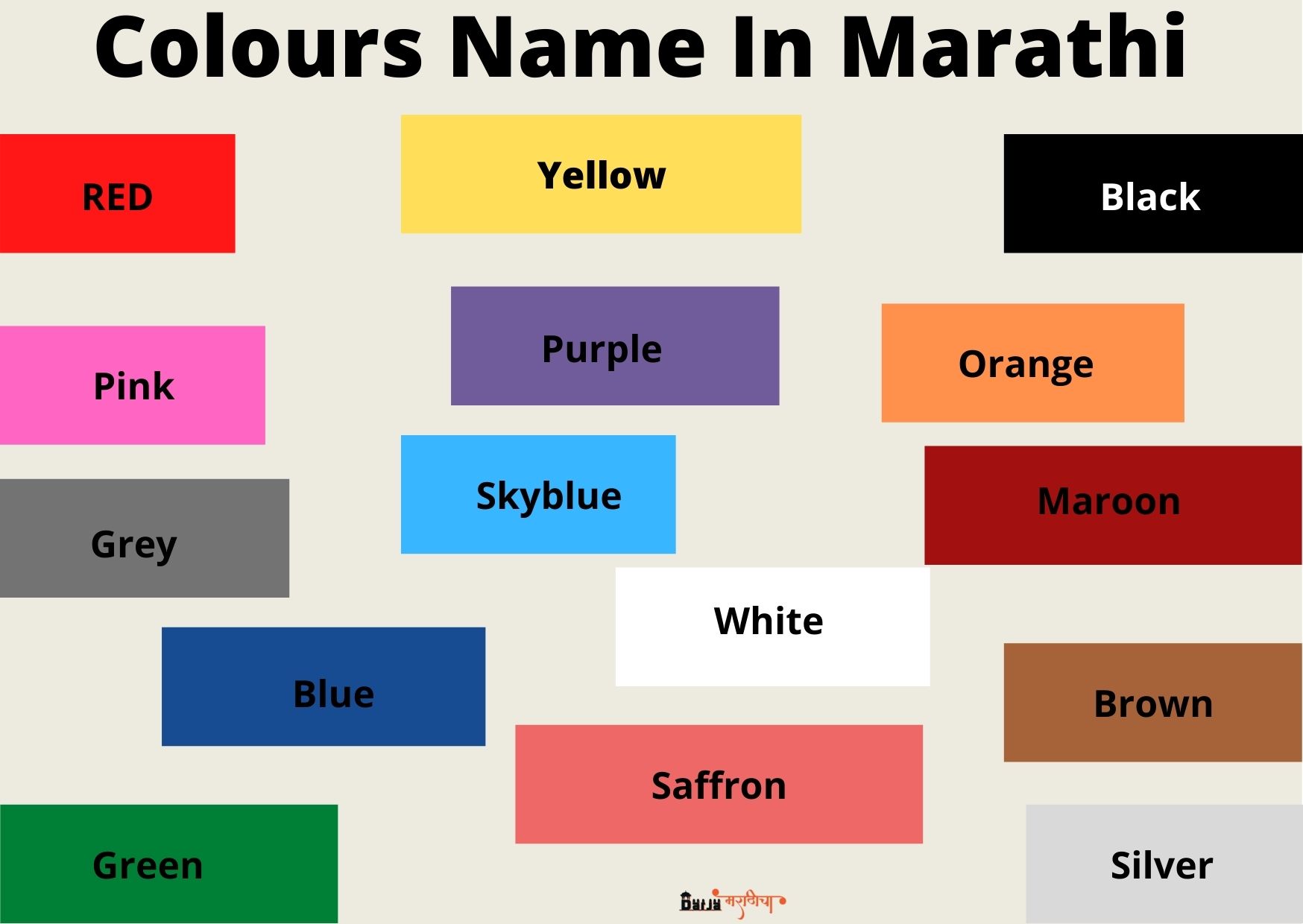 Colours Name In Marathi 